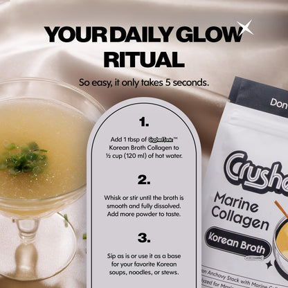 Crushed Tonic Korean Broth with Marine Collagen – Protein-Packed Instant Soup Mix (100g)