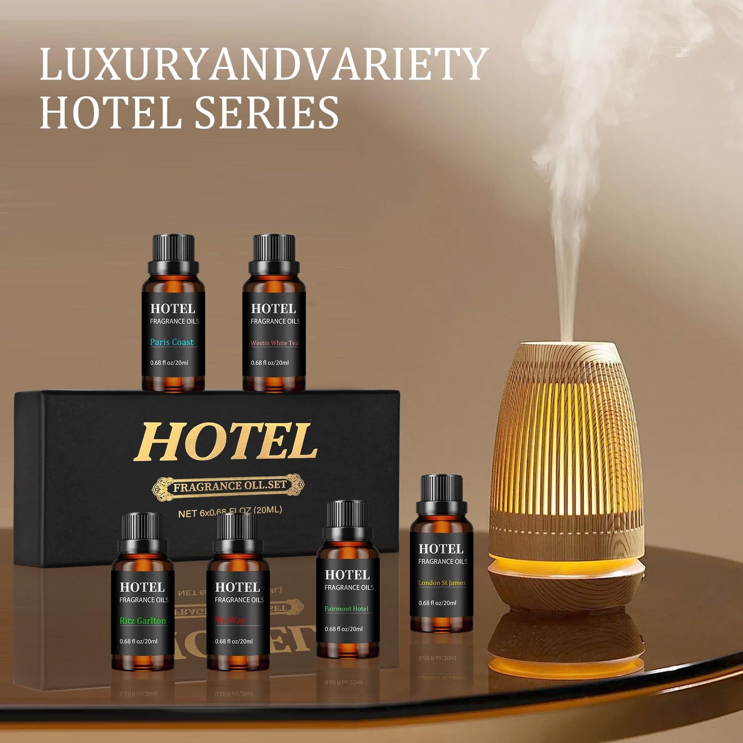 Hotel Collection Luxury Scent: Diffuser Oils Set Inspired by My Way, Westin White Tea & Ritz-Carlton