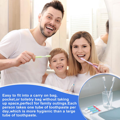 0.28oz Small Toothpaste Travel Size Bulk – Mint Scent, TSA Compliant (40 Count)