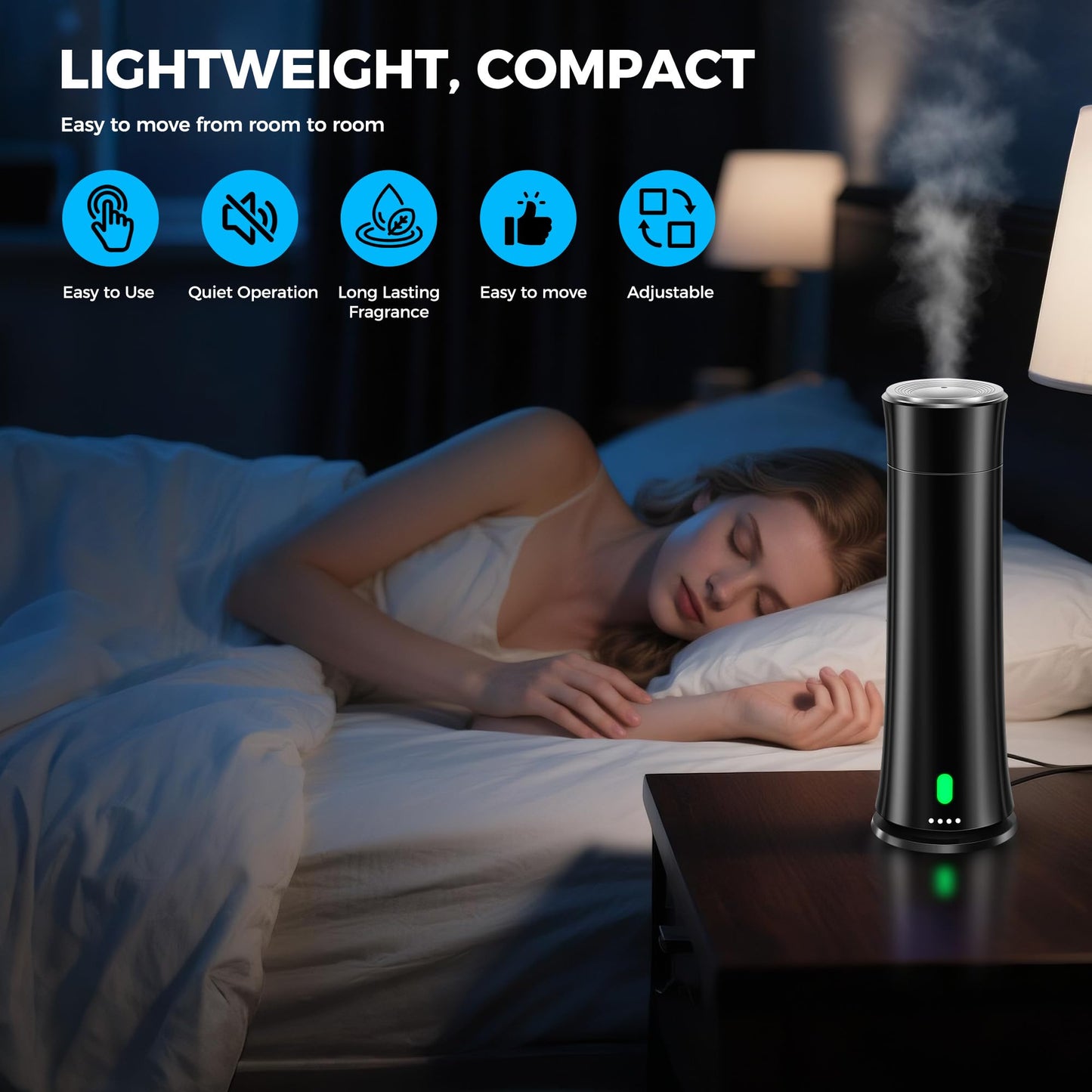 Hotel Scent Diffuser Starter Kit - 1500 Sq Ft Coverage | Hotel Scents Collection | Remote, Black