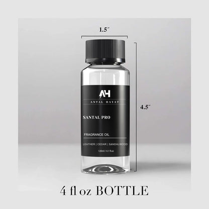 Hotel Scents Santal Diffuser Oil 120mL – 5-Star Hotel-Inspired Aromatherapy (Sandalwood, Leather & Cedar)