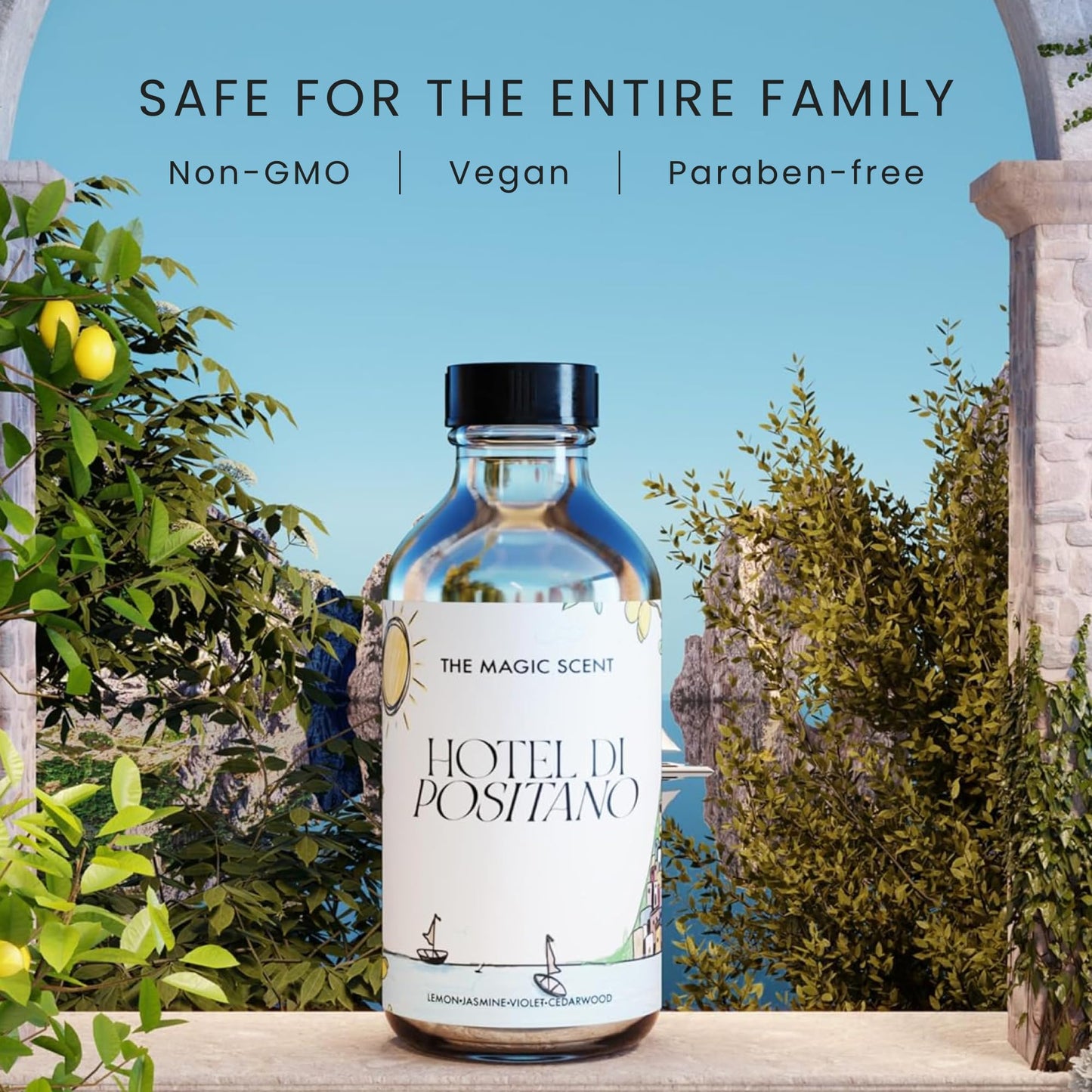 Hotel Di Positano Diffuser Oil Scents – Amalfi Coast Inspired, 8.5 fl oz (250 mL) – The Magic Scent