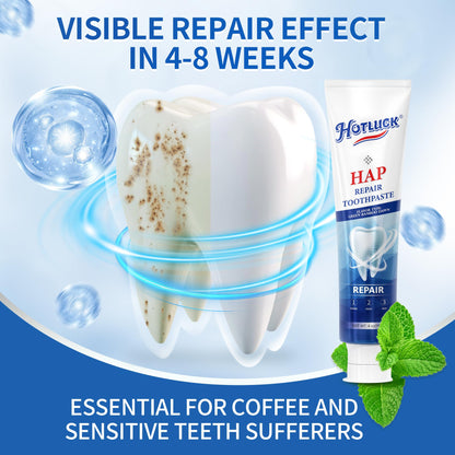 Hotluck HAP Fluoride-Free Toothpaste – Nano-Hydroxyapatite, Enamel Repair & Whitening, Fresh Breath, Natural Mint, 4oz (Pack of 1)