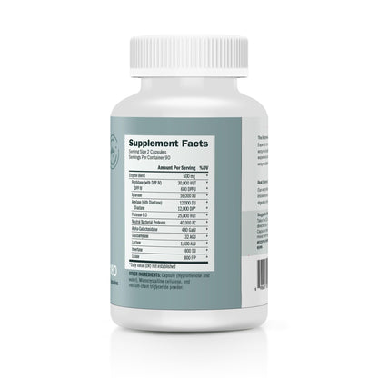 Houston Enzymes TriEnza - Digestive Enzyme Supplement for Gluten, Casein, Soy, Carbs & Fats | 180 Chewable Tablets