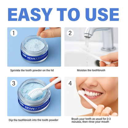 Teeth Whitening Powder - No Sensitivity, Enamel Safe | Coffee & Tea Stains