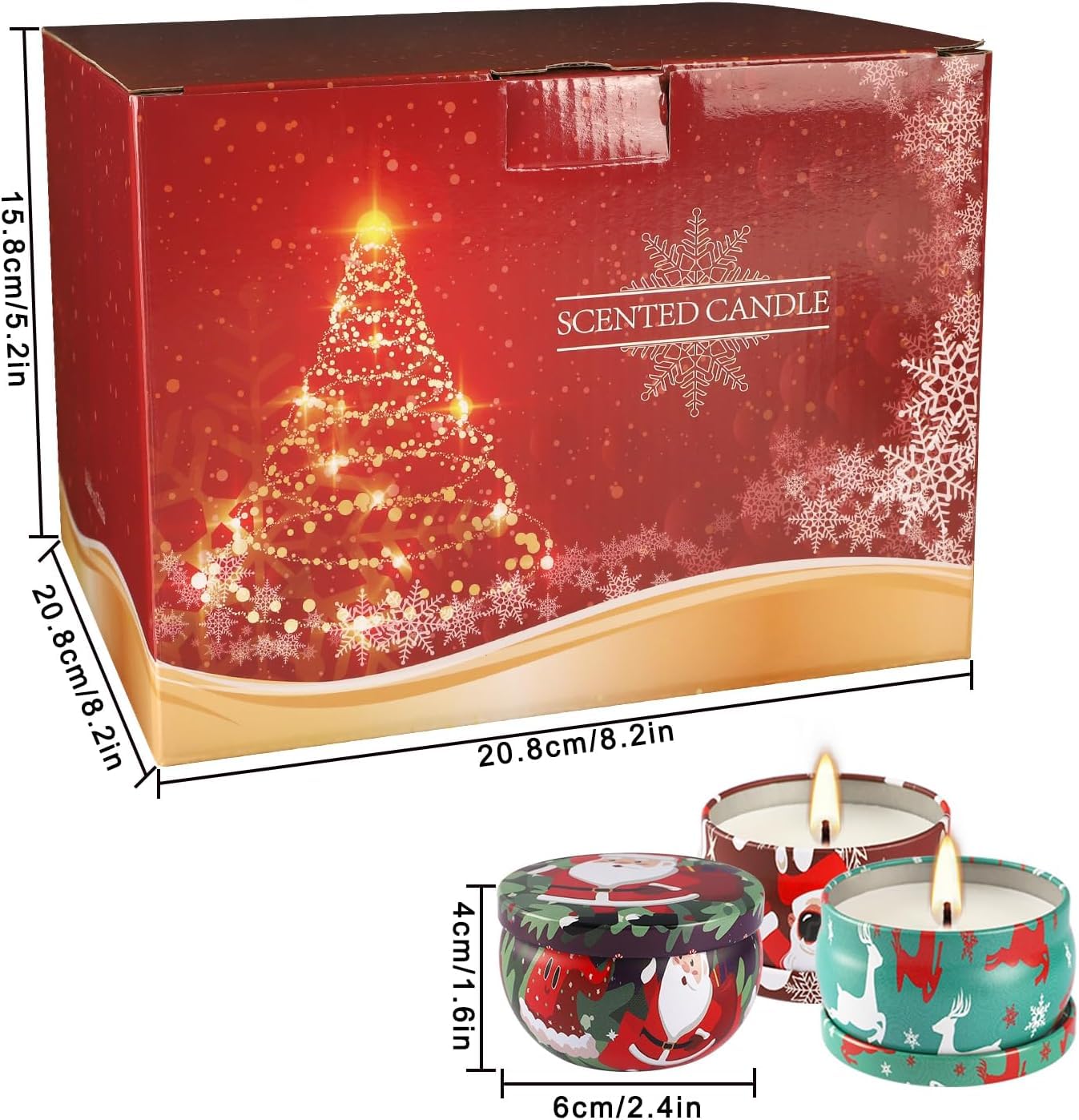 Howemon 36 Pack Christmas Scented Candles Set – Natural Soy Wax & Aromatherapy