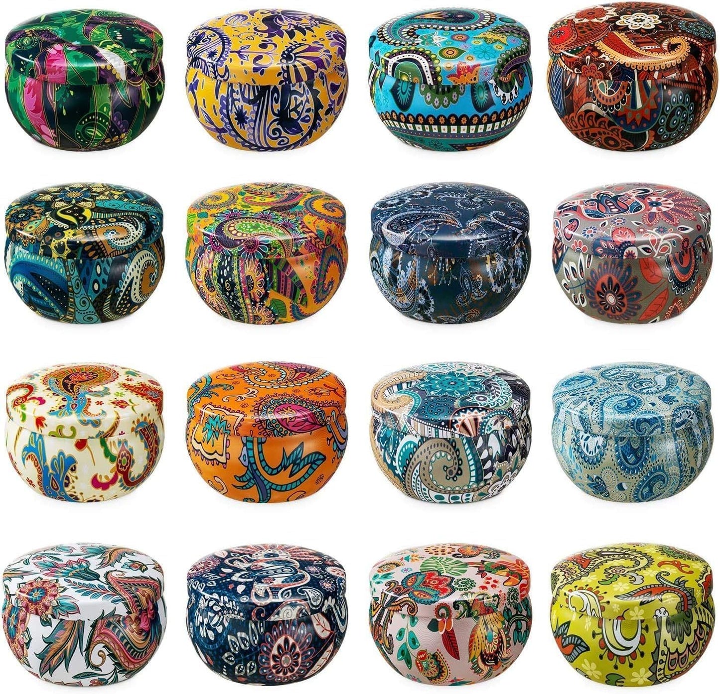 Howemon Scented Candles Gift Set - 16 Pack | Natural Soy Wax Travel Tin