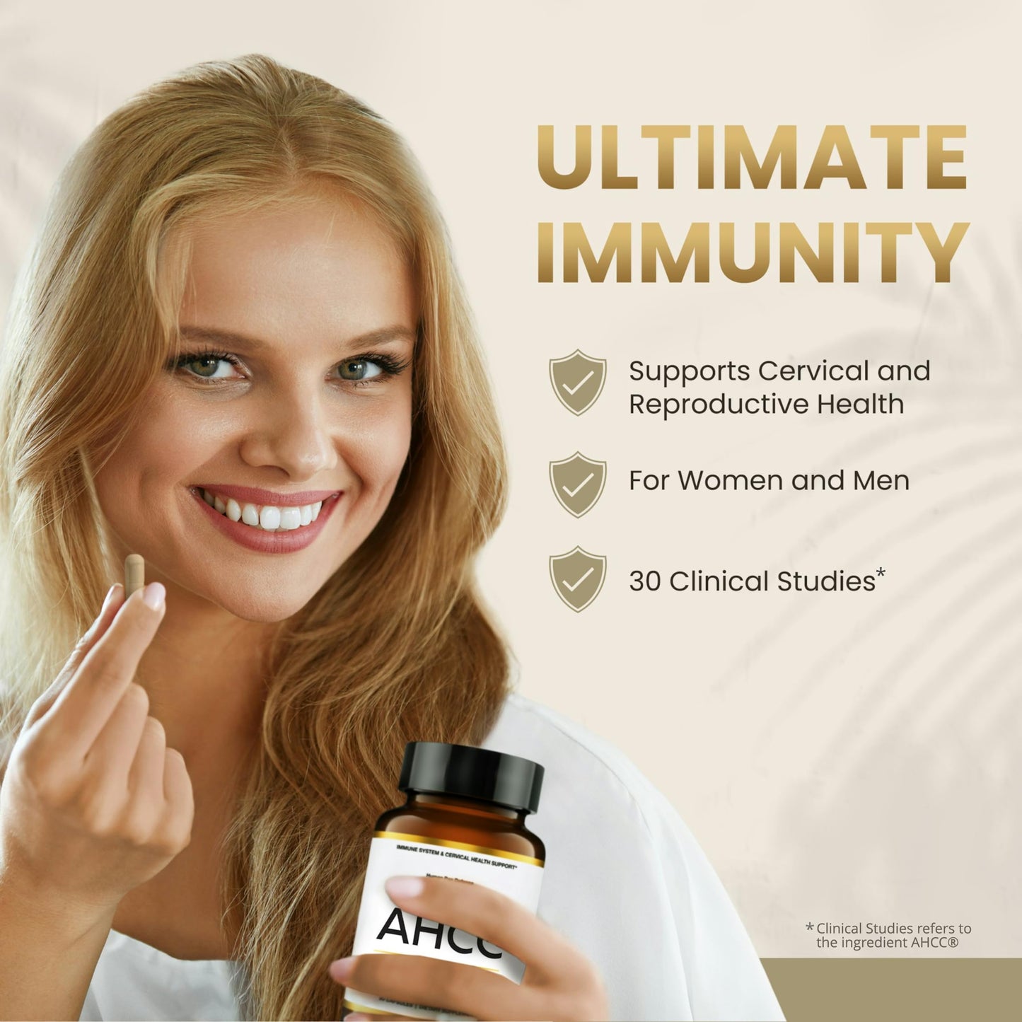 HPD Rx Premium AHCC & Shiitake Mushroom 1100 mg per Serving – Immune Support, 30-Day Supply