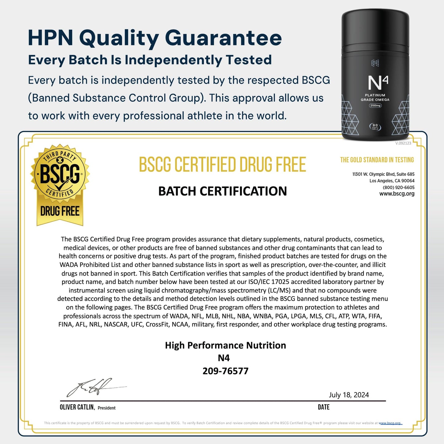 HPN N(4) Icelandic Omega-3 Fish Oil – 3,000 mg EPA/DHA, 90 Softgels | Joint & Brain Health