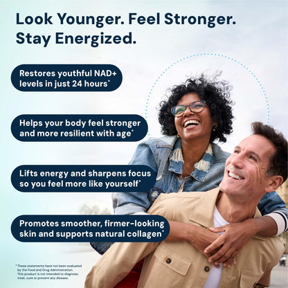 HPN NAD3 Clinical NAD+ Booster | Cellular Health & Natural Energy | 120ct, 60-Day Supply