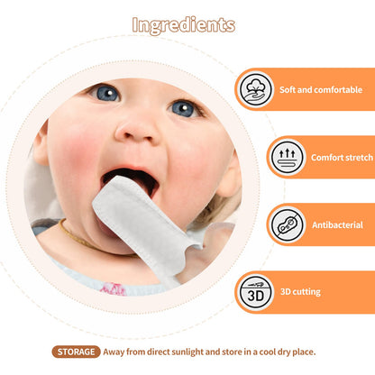 Hranio Finger Toothbrush & Tongue Cleaner for Babies 0-36 Months – 32Pcs