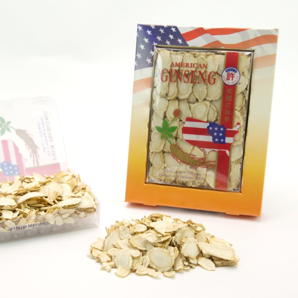 Hsu's SKU 0126-4: Wisconsin-Grown American Ginseng Mixed Large & Medium Slices (4oz)