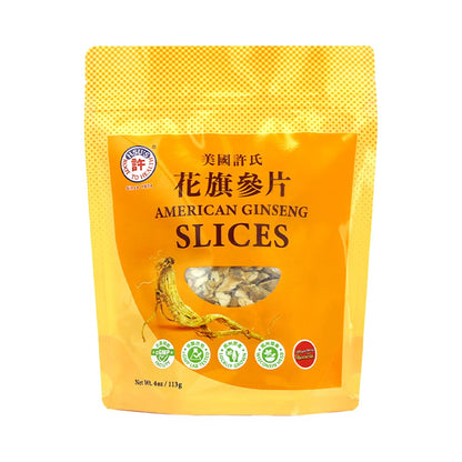Hsu's American Ginseng Slices – 4oz Bag, Wisconsin Grown, Mixed Sizes