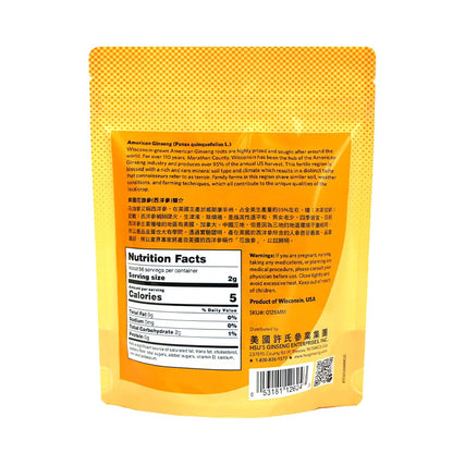 Hsu's American Ginseng Slices – 4oz Bag, Wisconsin Grown, Mixed Sizes