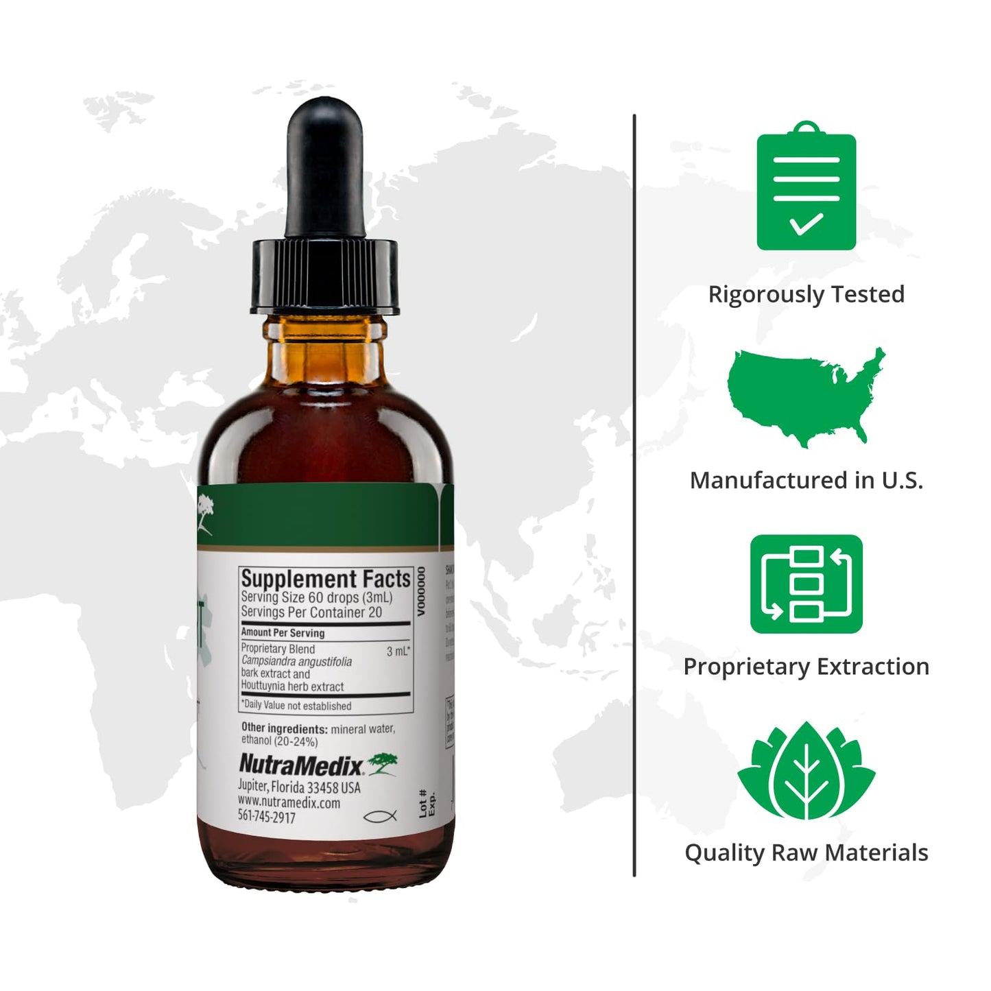 NutraMedix Nutra-BRT Immune Support Liquid - Huacapurana Bark & Houttuynia Leaf (4 oz)