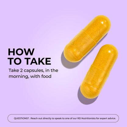 HUM Turn Back Time Turmeric Supplement for Youthful Skin | Green Tea Extract, Lutein & Polyphenols | 60 Vegan Capsules