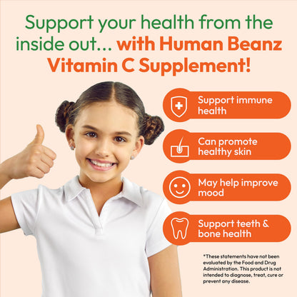 Human Beanz Vitamin C Jelly Beans for Kids | Immune Support, Vegetarian, Kosher