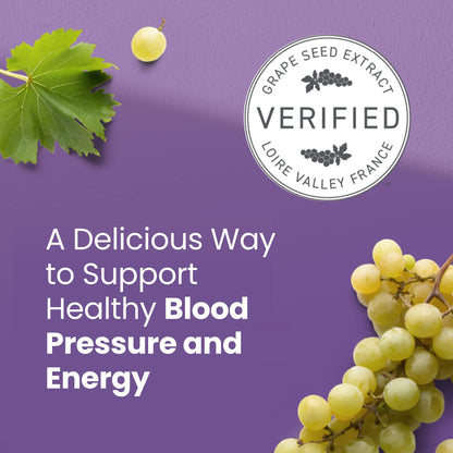 Humann SuperGrapes Chews – 100mg CoQ10 & Grape Seed Extract | From The Makers of SuperBeets, Grape Flavor, 60 Count