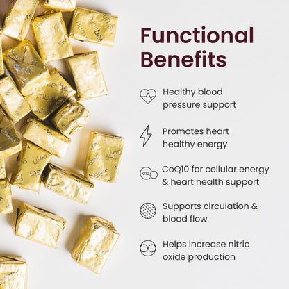 Humann SuperBeets Heart Chews Advanced – 100mg CoQ10 + Beetroot & Grape Seed, 60 Count