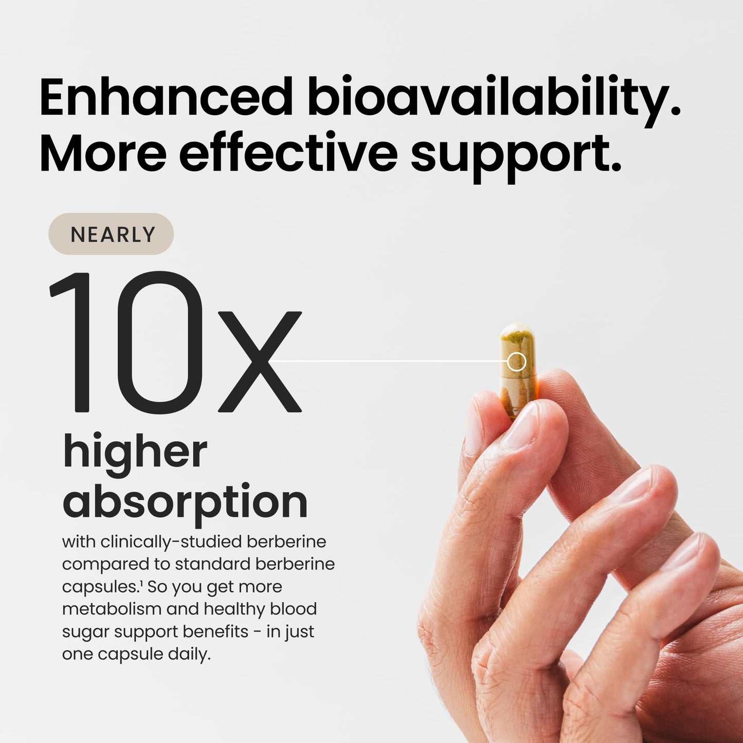 Humann SuperBerine Berberine — High-Absorption Formula with Olive Leaf for Metabolic Support
