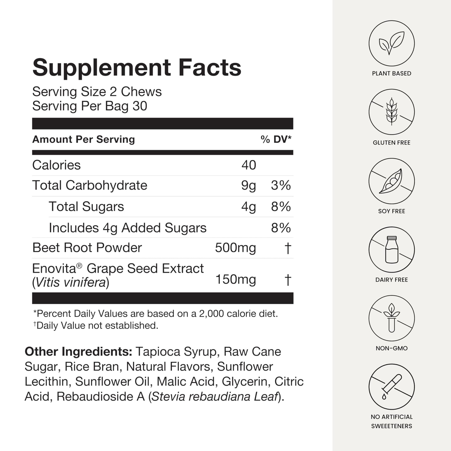 Humann SuperBeets Heart Chews – Nitric Oxide & Blood Pressure Support, Pomegranate Berry Flavor, 60 Count