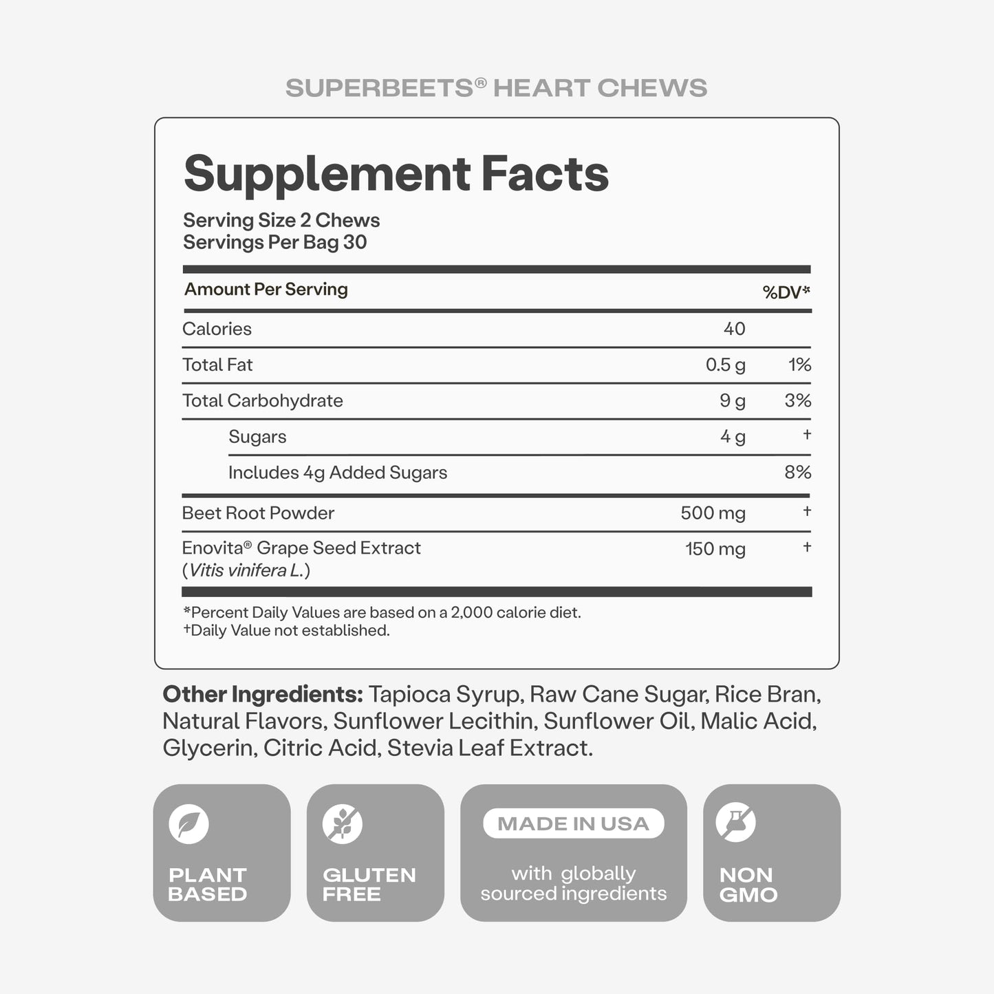 Humann SuperBeets Heart Chews – Nitric Oxide & Blood Pressure Support, Pomegranate Berry Flavor, 60 Count