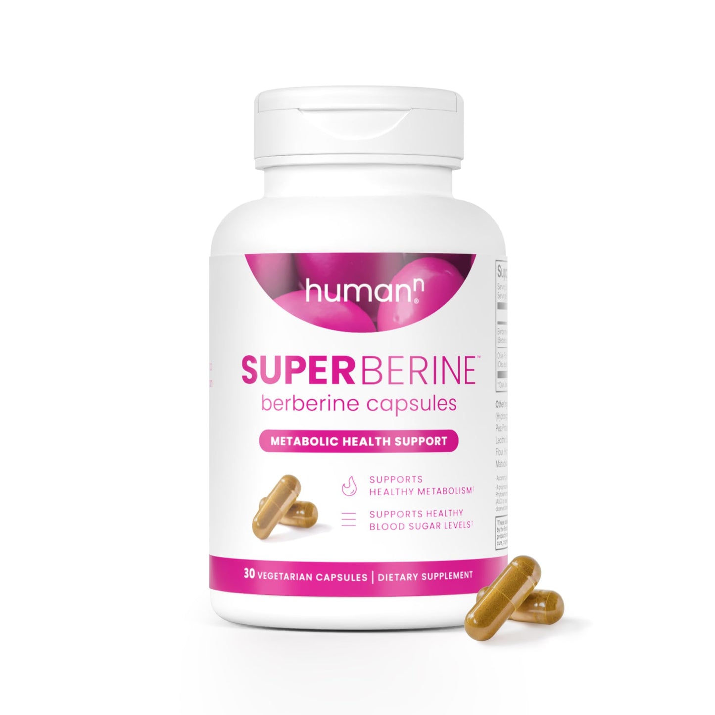 Humann SuperBerine Berberine — High-Absorption Formula with Olive Leaf for Metabolic Support
