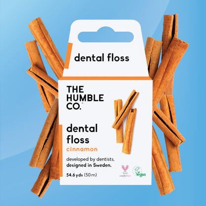 The Humble Co Cinnamon Dental Floss - 4-Pack | Vegan Expanding Floss, 220 Yards