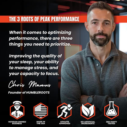 FOCUS by HUMBLEROOTS PERFORMANCE – Advanced Nootropic Brain Support (Lion’s Mane, Caffeine, L-Theanine) 90 Capsules