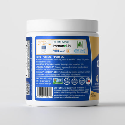 Collagen Fusion+ 7-in-1 Powder with VERISOL® & ImmunoLin® – Skin, Hair, Nails, Joints & Gut (Unflavored, 30 Servings)