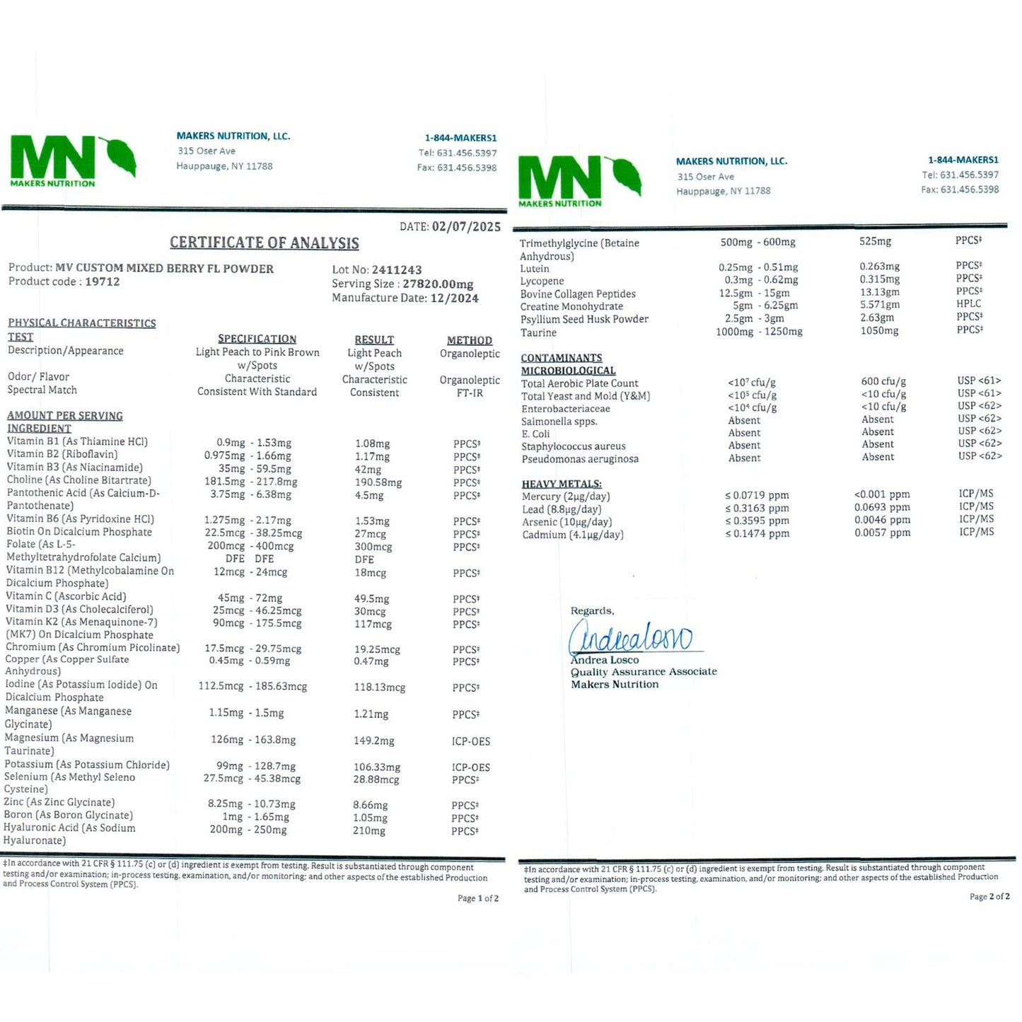 Dr Brad Stanfield MicroVitamin+ Collagen Peptides + Creatine + Hyaluronic Acid (30 Servings, Mixed Berry)