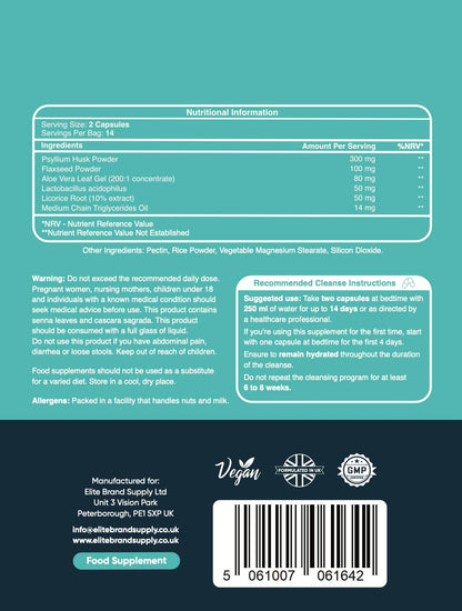 Hybrid Health Colon Cleanse – 14 Day Detox for Gut Health & Weight Support | 28 Capsules