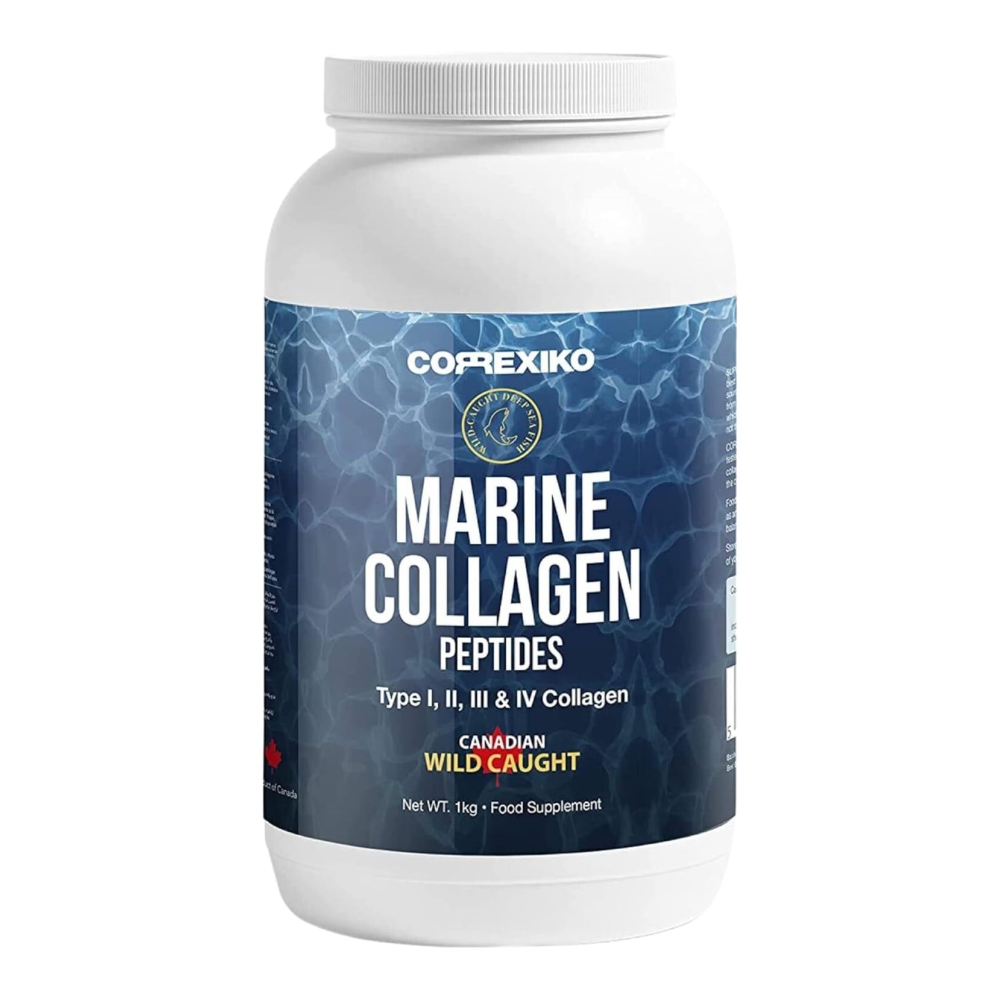 Hydrolyzed Marine Collagen Peptides Powder 1kg – Wild-Caught Canadian Fish Skin | Premium Collagen Supplement