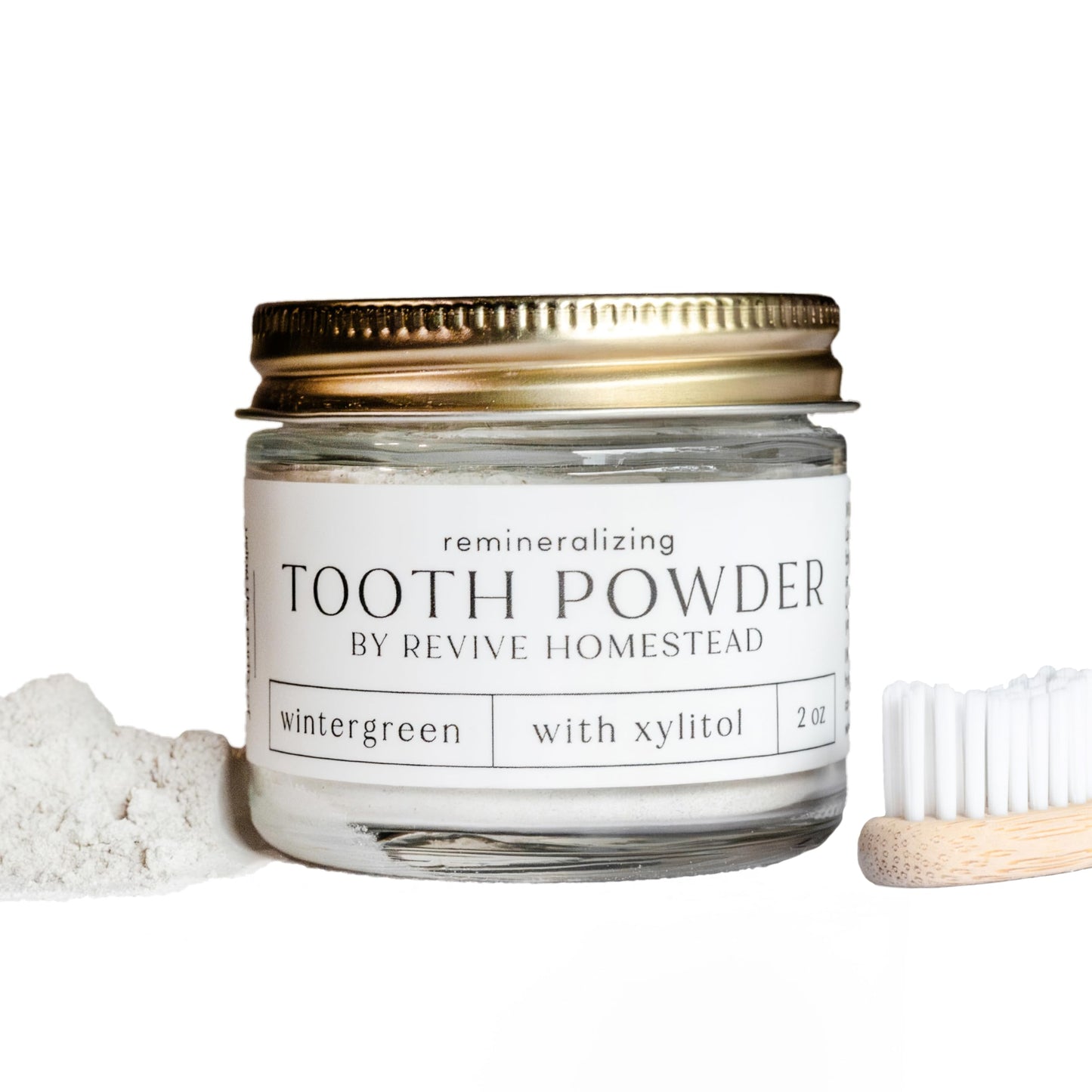 Hydroxyapatite Tooth Powder – Remineralizing, Fluoride-Free Whitening | All-Natural 2 oz Amber Jar with Xylitol (Orange)