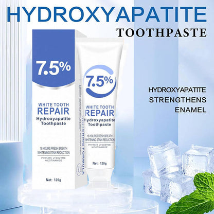 7.5% Hydroxyapatite Toothpaste - Fluoride-Free Whitening, Gentle Mint (2pcs)