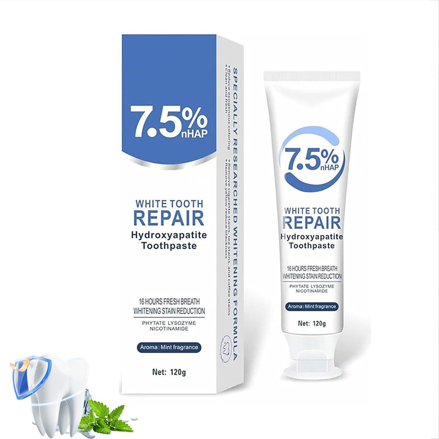 Hydroxyapatite Toothpaste - Fluoride-Free Enamel Protection for Sensitive Teeth | 4.23oz
