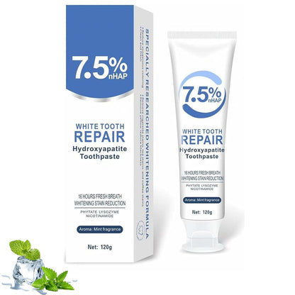 Hydroxyapatite Toothpaste for Enamel Protection — Fluoride-Free, Gentle Mint (1pc)