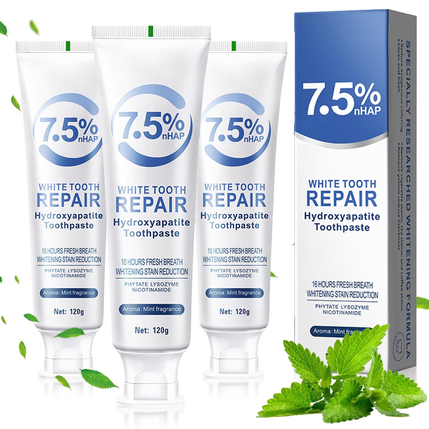 Hydroxyapatite Toothpaste for Enamel Protection & Strengthening | Gentle Mint