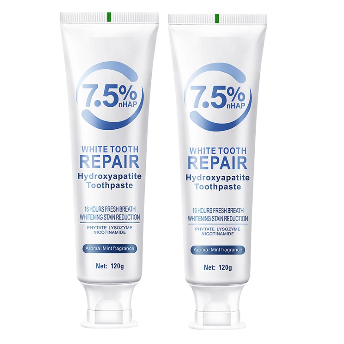 Hydroxyapatite Toothpaste for Enamel Protection & Strengthening - Gentle Mint, 4.23oz (2pcs)