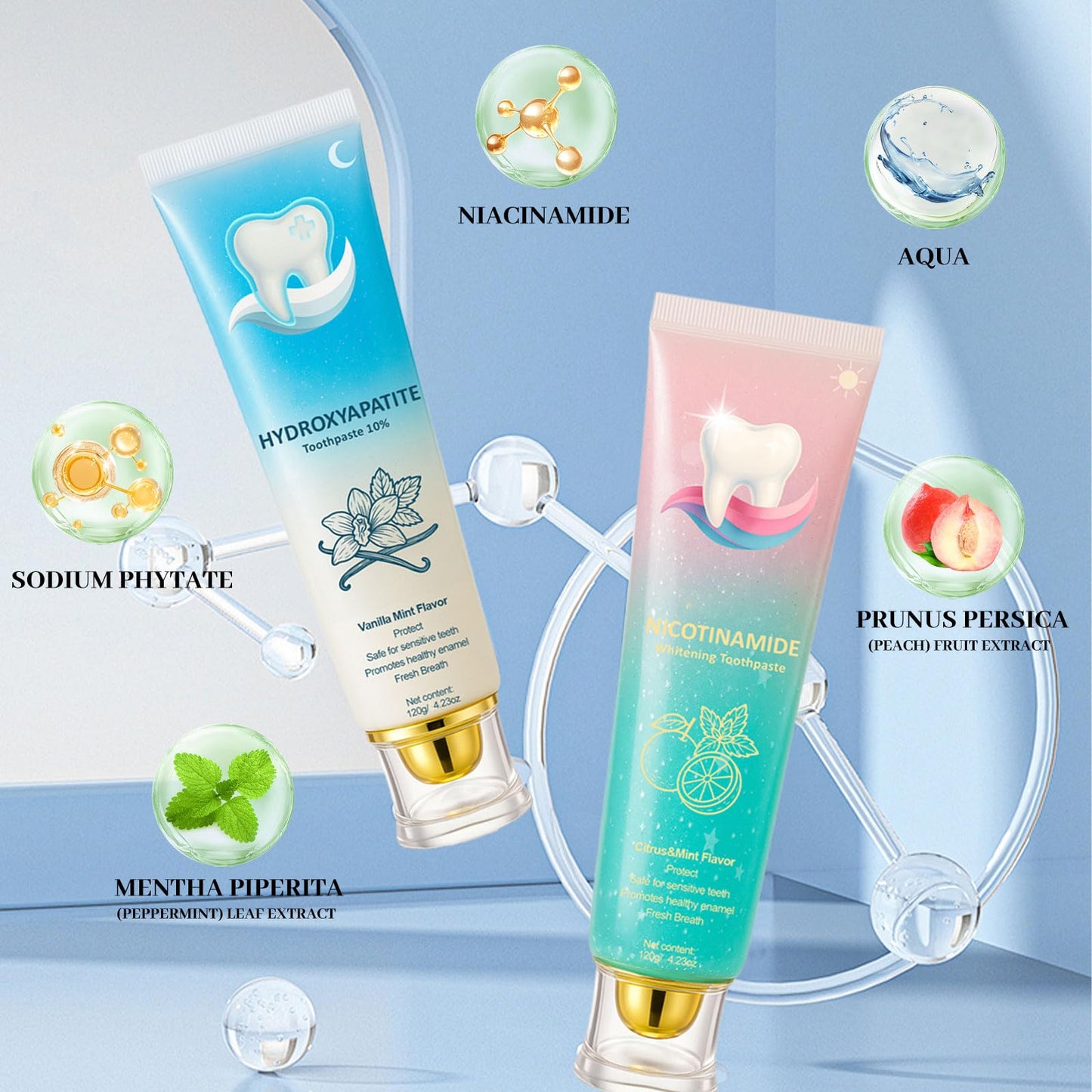 Hydroxyapatite Toothpaste 10% + Niacinamide Whitening - Enamel Repair & Sensitivity Relief