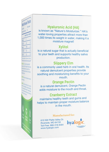 HylaMints Breath Mints for Dry Mouth – Sugar Free Mint Flavor with Hyaluronic Acid, Cranberry Extract, Xylitol, Slippery Elm & Orange Pectin | 60 Count