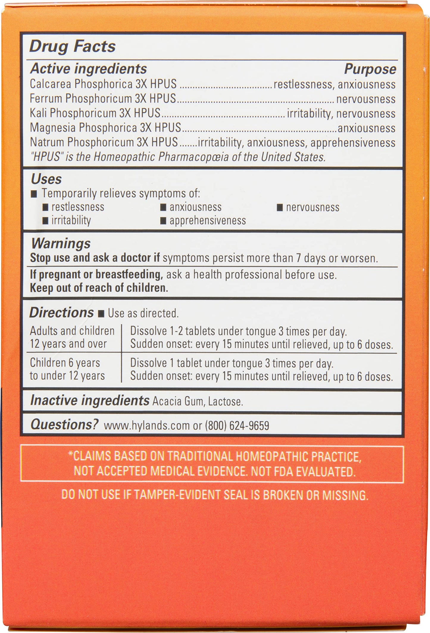 Hyland's Nerve Tonic – Stress Relief Tablets, 50 Count (2 Pack)