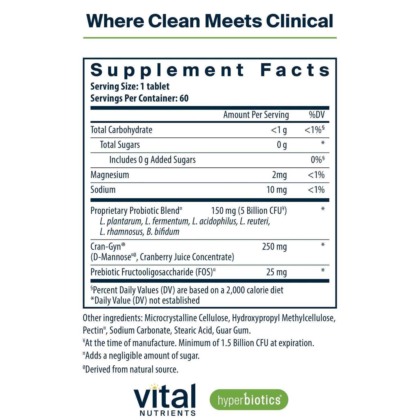 Hyperbiotics Vital Nutrients Pro Women Probiotics for Women | 6 Targeted Strains | 60 Vegan Tablets