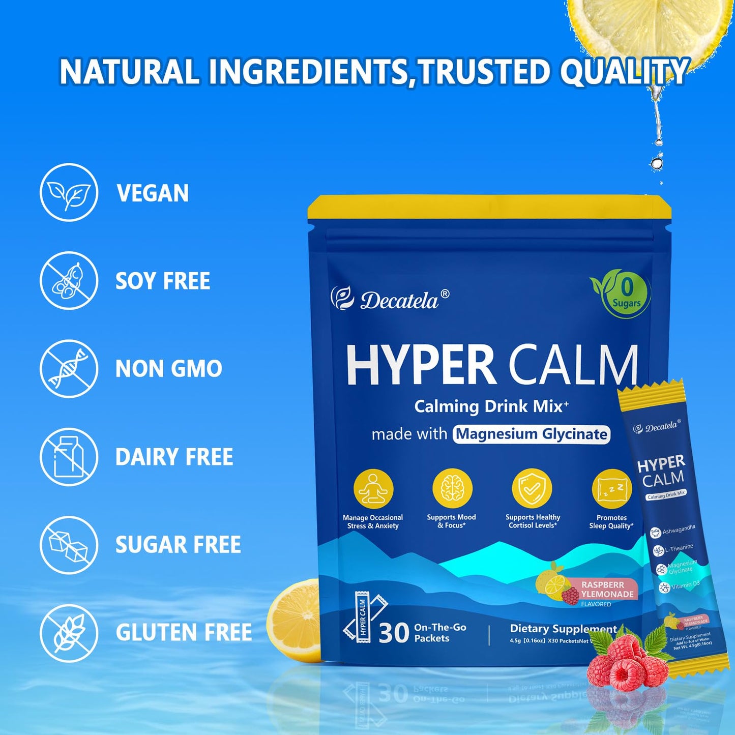 HyperCalm Cortisol Balance Drink with Magnesium Glycinate, Ashwagandha & L-Theanine