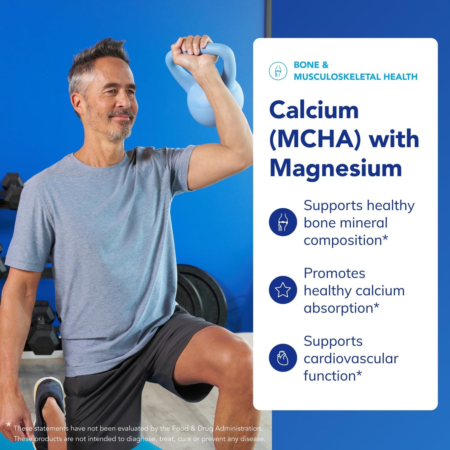 Calcium MCHA with Magnesium | Bone Support | 180 Capsules