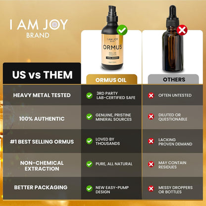 I Am Joy Co. Ormus Gold Oil Monoatomic | Deeper Thought, Intuition & Dream Clarity | 4oz