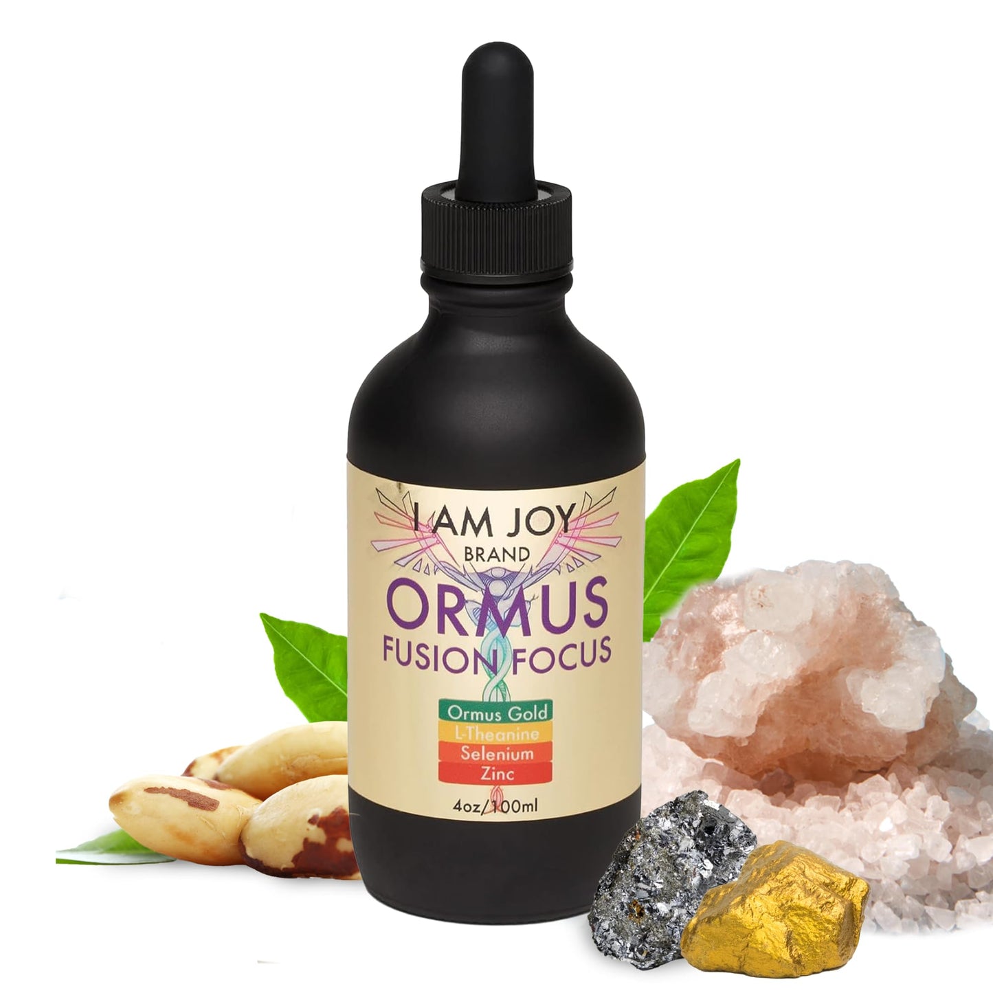 I Am Joy Co. Ormus Monoatomic Gold Fusion Focus 4oz – Pineal Detox, Lucid Dreaming