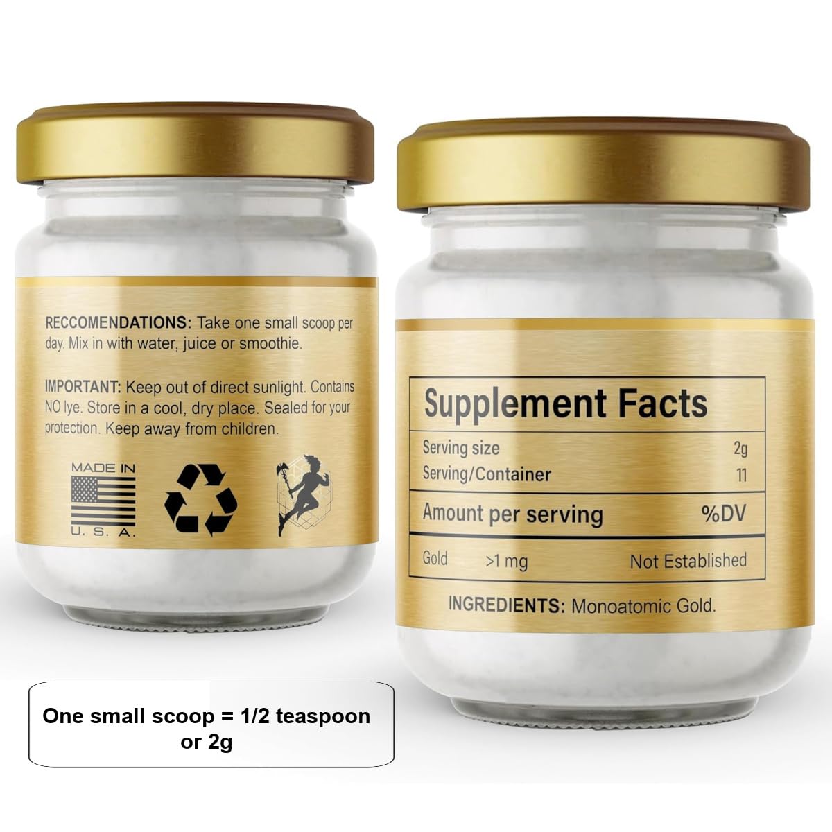 I Am Joy Co. Pure Ormus White Gold Powder Monoatomic M-State 24k 99.99% - 22g