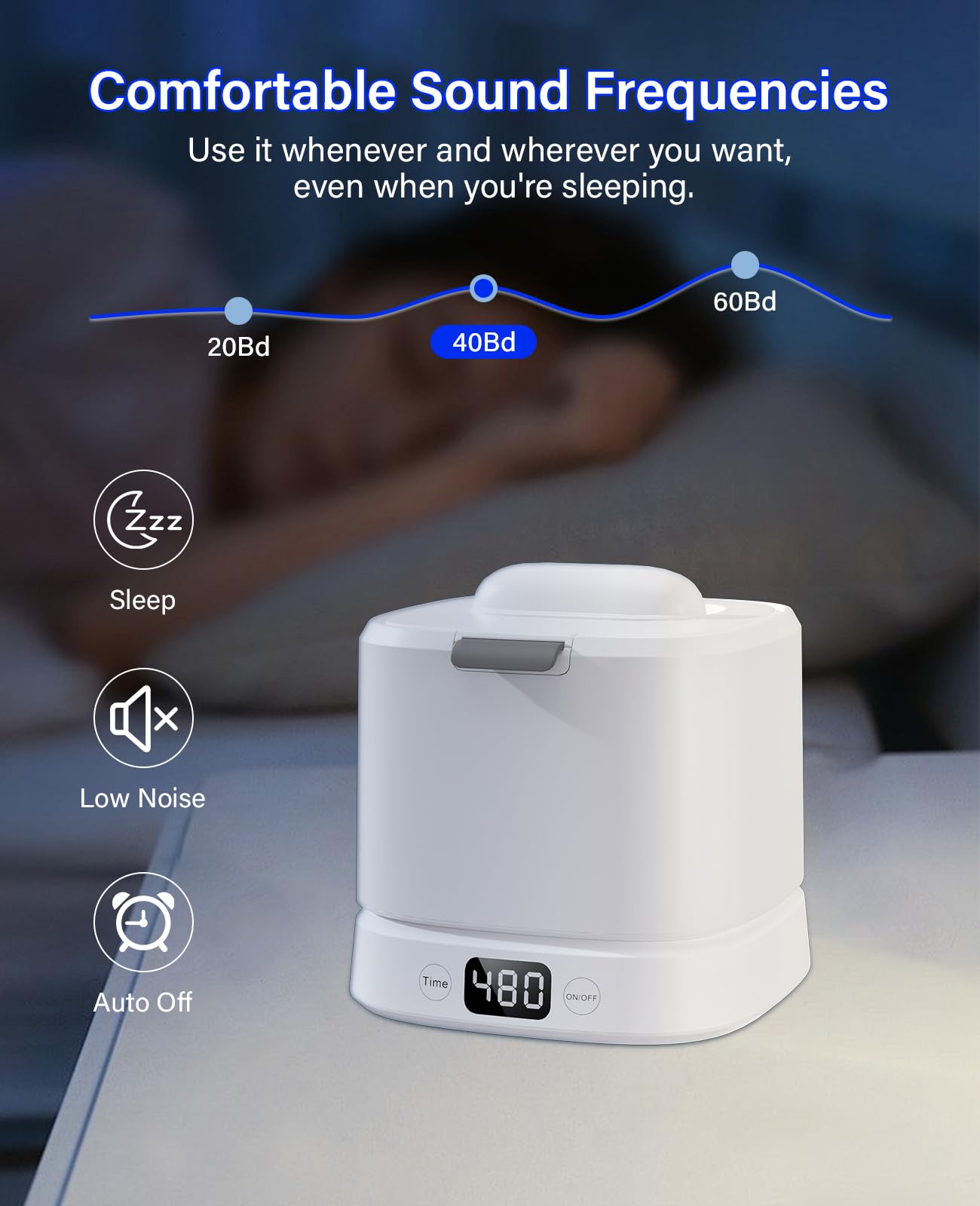 IAULF Ultrasonic Retainer Cleaner Machine – 45kHz Cleaning for Dentures, Aligners, Braces, Jewelry | 319ml (White)