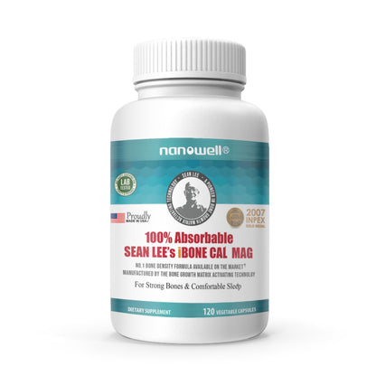 NANOWELL iBone Cal Mag – Bone Health Calcium & Magnesium Supplement | 120 Veg Capsules (30 Day Supply)